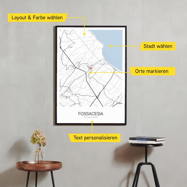 Stadtkarte von Fossacesia erstellt auf Cartida