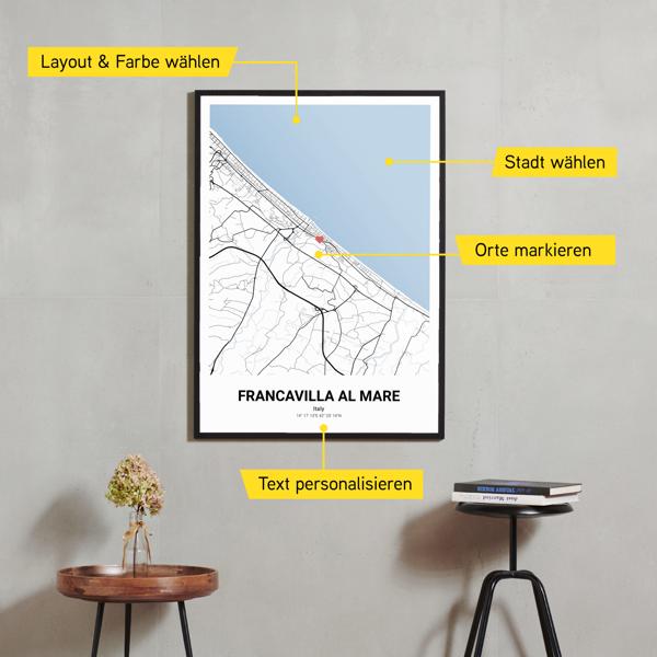 Stadtkarte von Francavilla al Mare erstellt auf Cartida