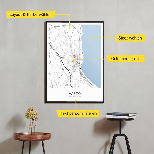 Stadtkarte von Vasto erstellt auf Cartida