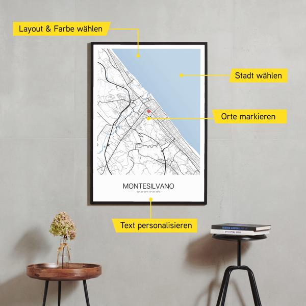 Stadtkarte von Montesilvano erstellt auf Cartida