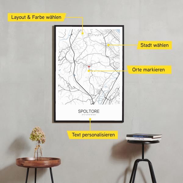 Stadtkarte von Spoltore erstellt auf Cartida