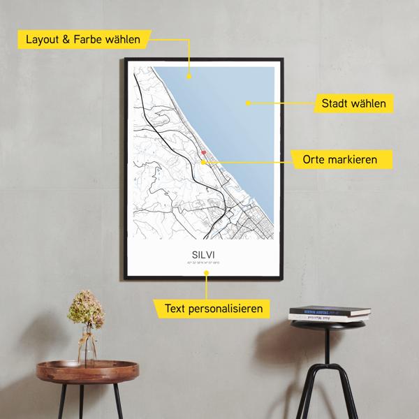 Stadtkarte von Silvi erstellt auf Cartida