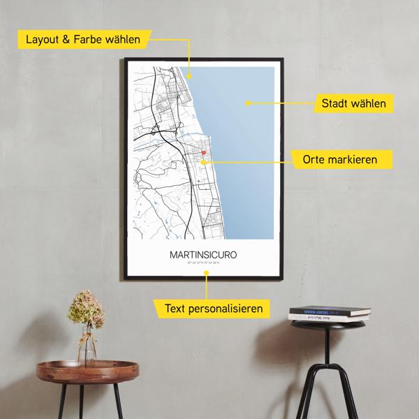Stadtkarte von Martinsicuro erstellt auf Cartida