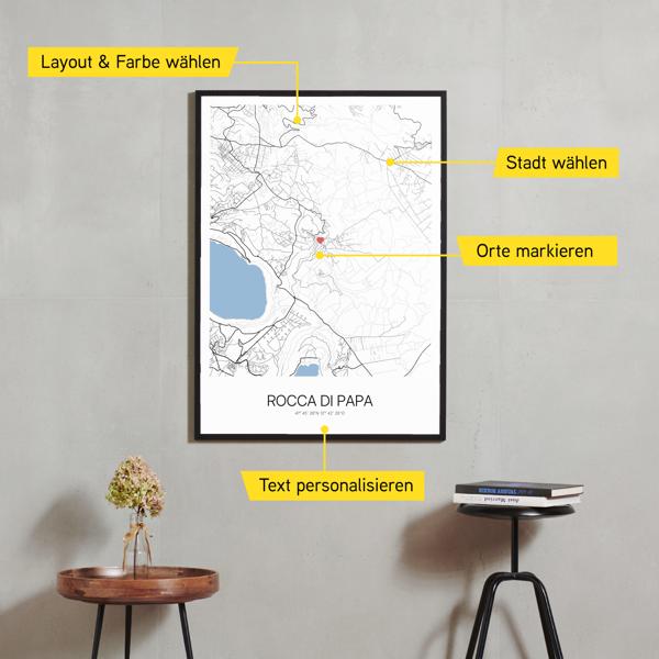 Stadtkarte von Rocca di Papa erstellt auf Cartida