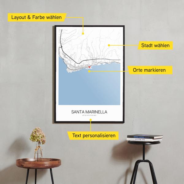 Stadtkarte von Santa Marinella erstellt auf Cartida