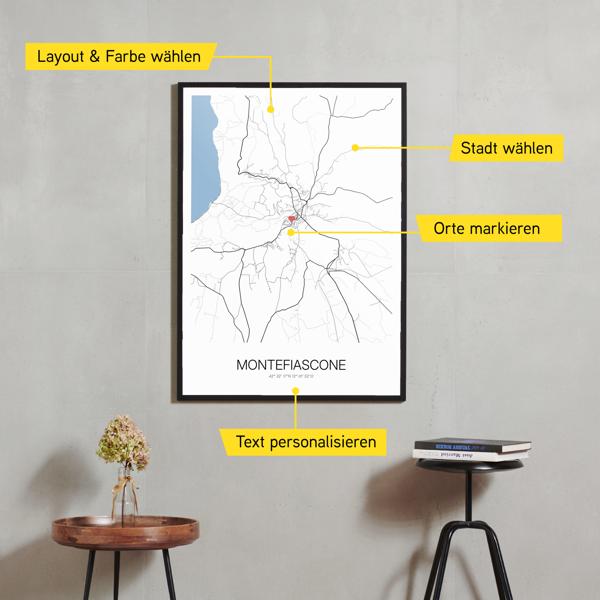 Stadtkarte von Montefiascone erstellt auf Cartida
