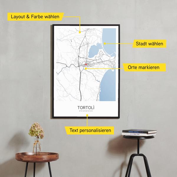 Stadtkarte von Tortolì erstellt auf Cartida