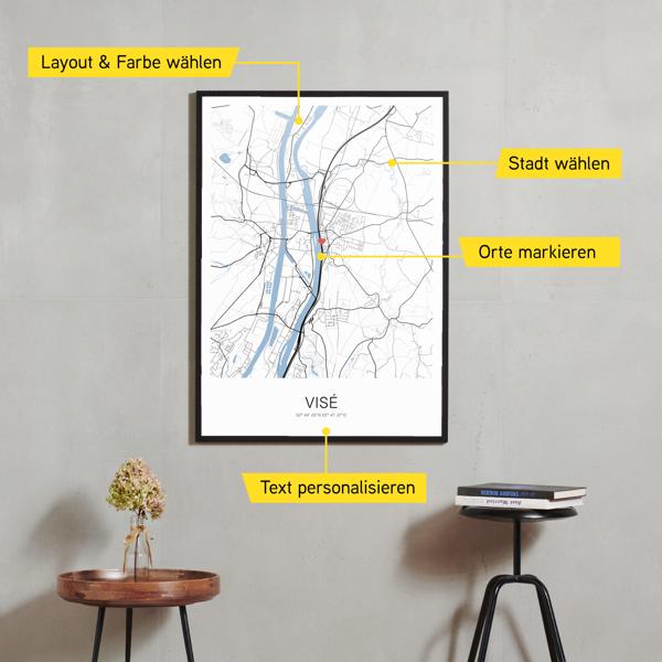 Stadtkarte von Visé erstellt auf Cartida