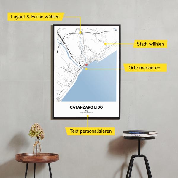 Stadtkarte von Catanzaro Lido erstellt auf Cartida