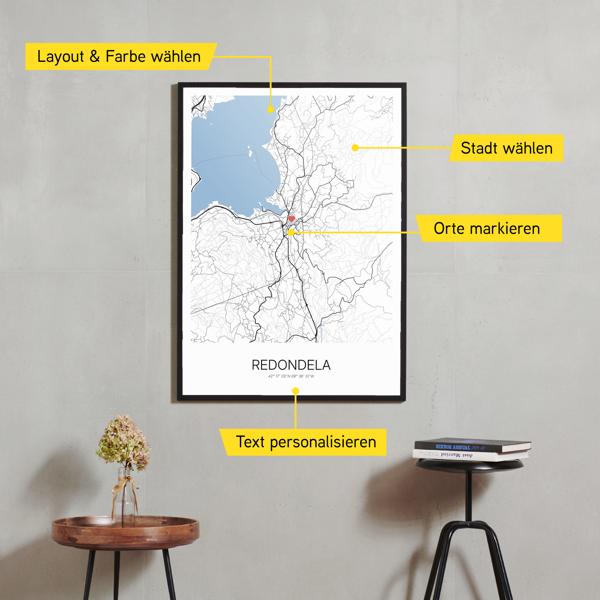 Stadtkarte von Redondela erstellt auf Cartida