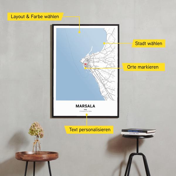 Stadtkarte von Marsala erstellt auf Cartida