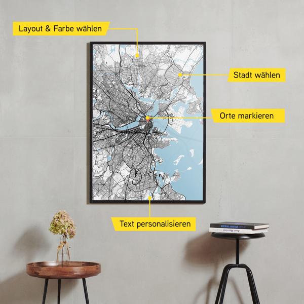 Stadtkarte von Boston erstellt auf Cartida