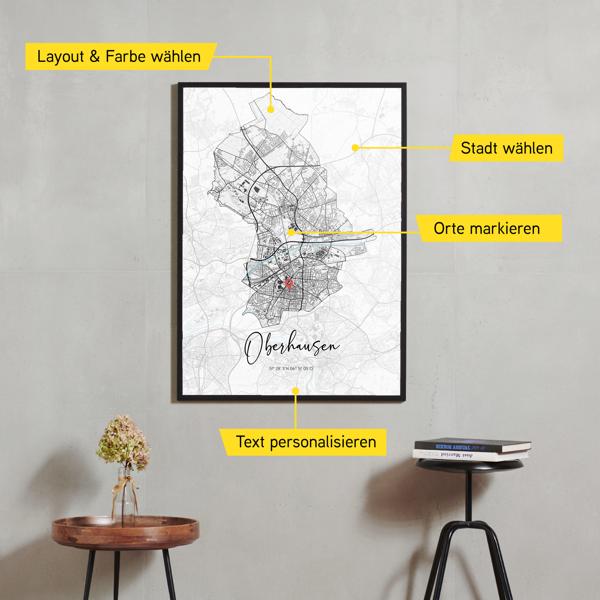 Stadtkarte von Oberhausen erstellt auf Cartida