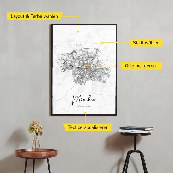 Stadtkarte von München erstellt auf Cartida