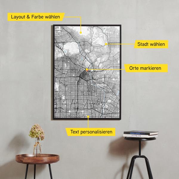 Stadtkarte von Los Angeles erstellt auf Cartida