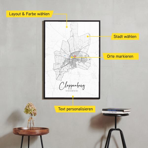 Stadtkarte von Cloppenburg erstellt auf Cartida