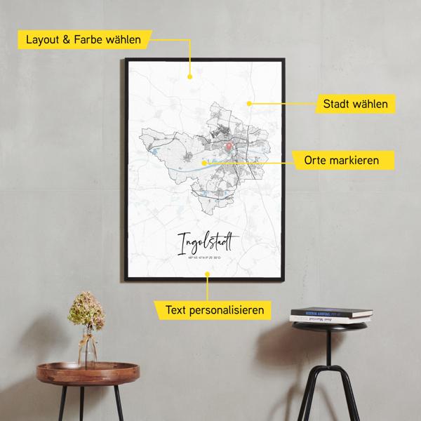 Stadtkarte von Ingolstadt erstellt auf Cartida