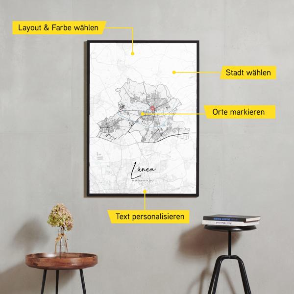 Stadtkarte von Lünen erstellt auf Cartida