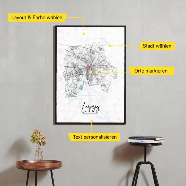 Stadtkarte von Leipzig erstellt auf Cartida
