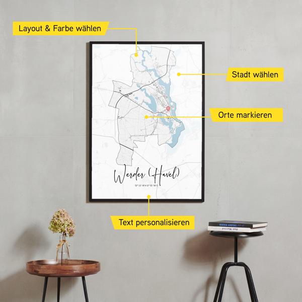 Stadtkarte von Werder (Havel) erstellt auf Cartida