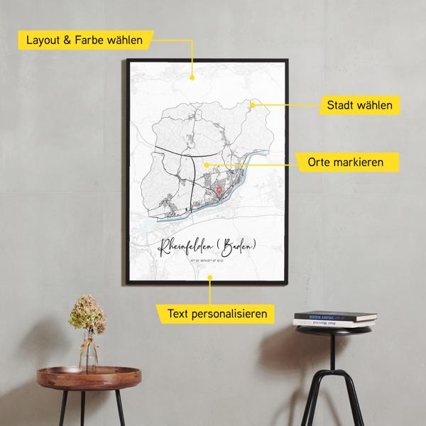 Stadtkarte von Rheinfelden (Baden) erstellt auf Cartida