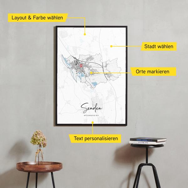Stadtkarte von Senden erstellt auf Cartida