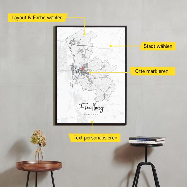 Stadtkarte von Friedberg erstellt auf Cartida