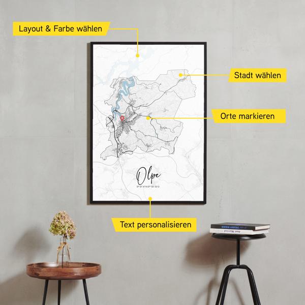 Stadtkarte von Olpe erstellt auf Cartida