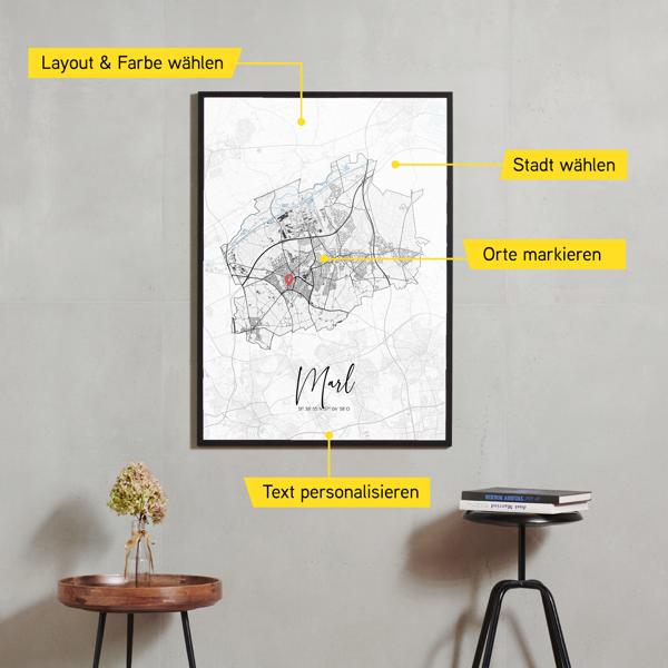 Stadtkarte von Marl erstellt auf Cartida