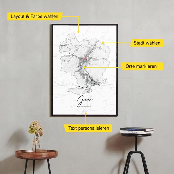 Stadtkarte von Jena erstellt auf Cartida