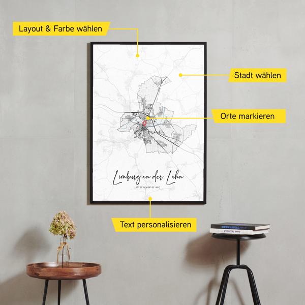 Stadtkarte von Limburg an der Lahn erstellt auf Cartida