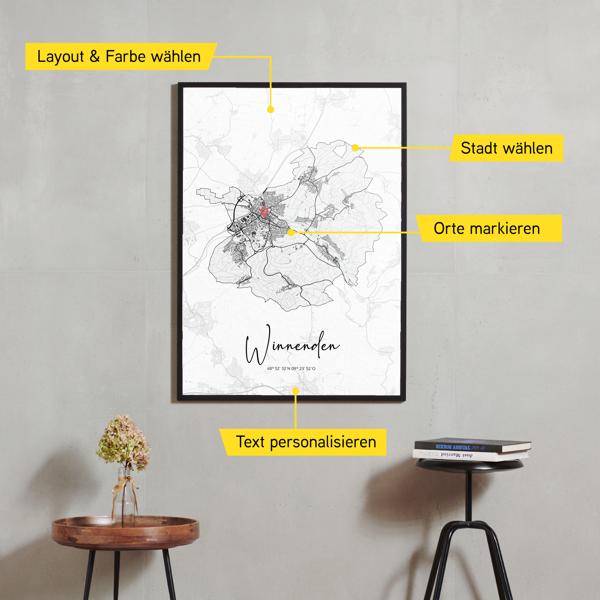 Stadtkarte von Winnenden erstellt auf Cartida