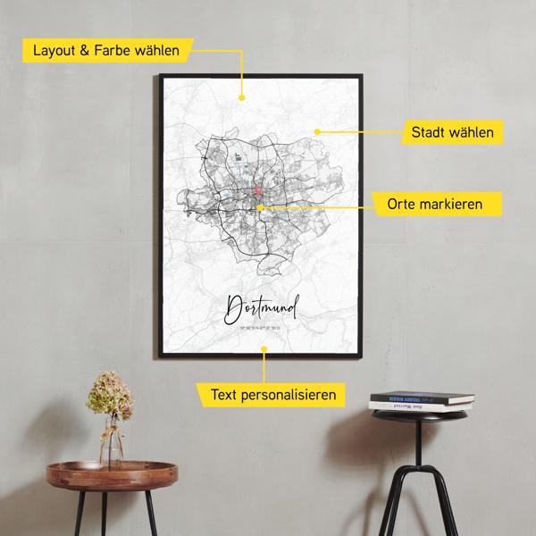 Stadtkarte von Dortmund erstellt auf Cartida