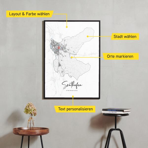 Stadtkarte von Sonthofen erstellt auf Cartida