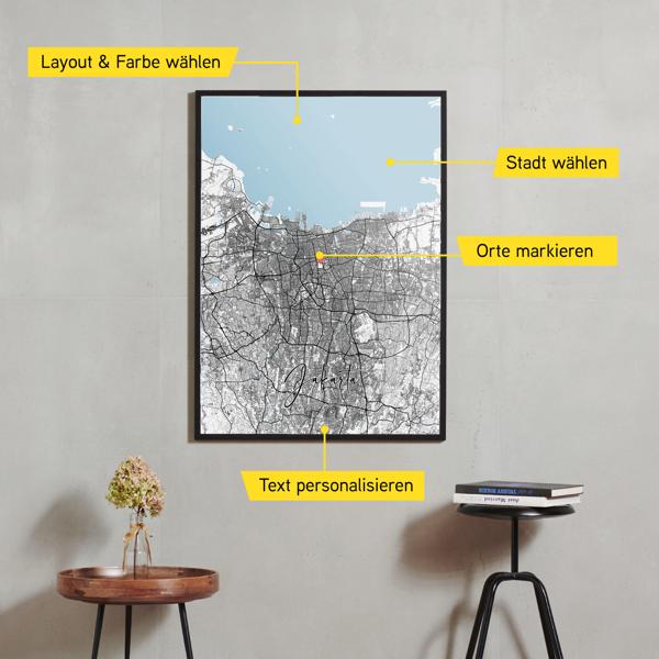 Stadtkarte von Jakarta erstellt auf Cartida