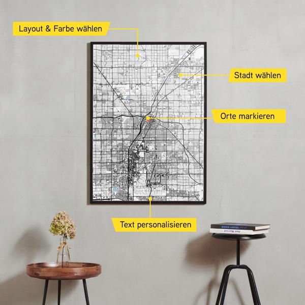 Stadtkarte von Las Vegas erstellt auf Cartida