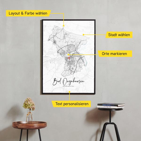 Stadtkarte von Bad Oeynhausen erstellt auf Cartida