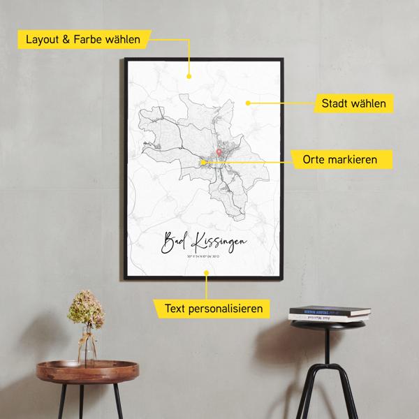 Stadtkarte von Bad Kissingen erstellt auf Cartida