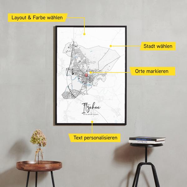 Stadtkarte von Itzehoe erstellt auf Cartida