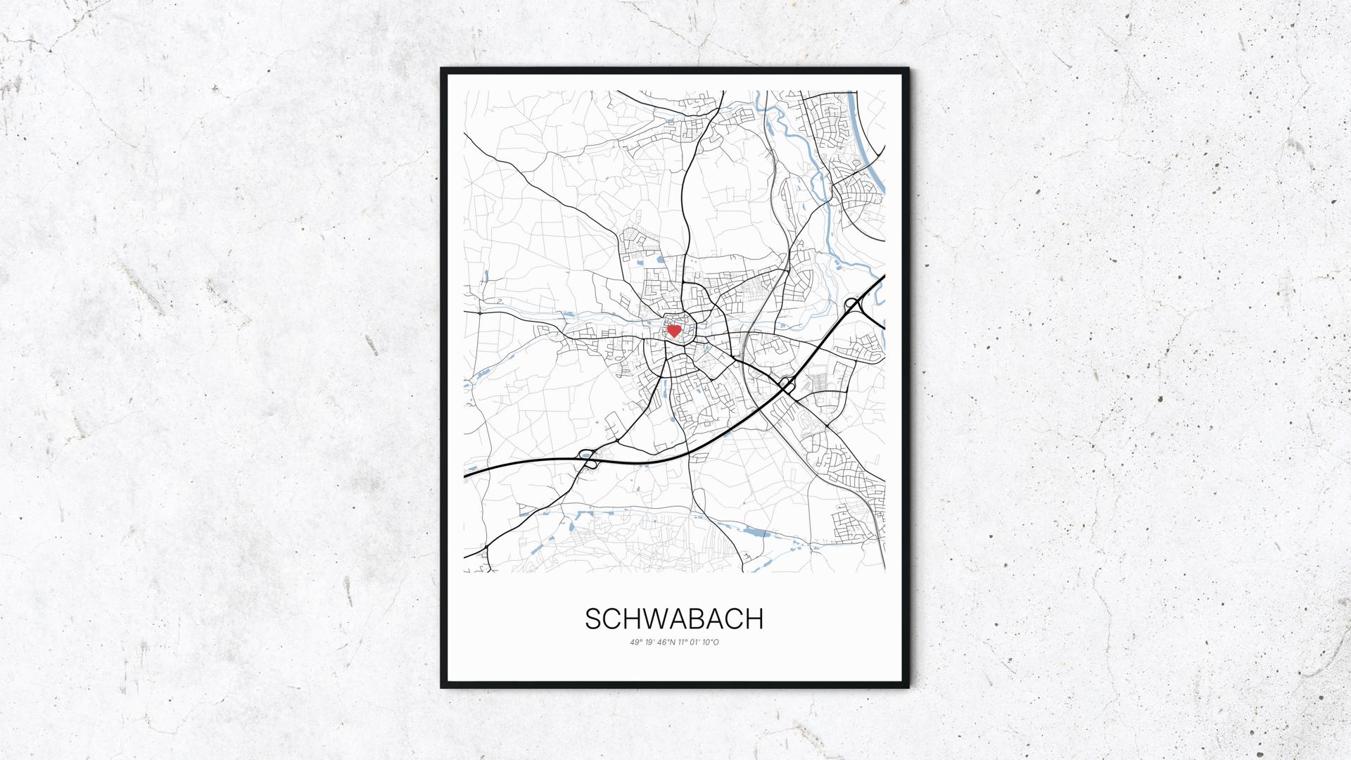 Cartida Poster von Schwabach Bayern Deutschland