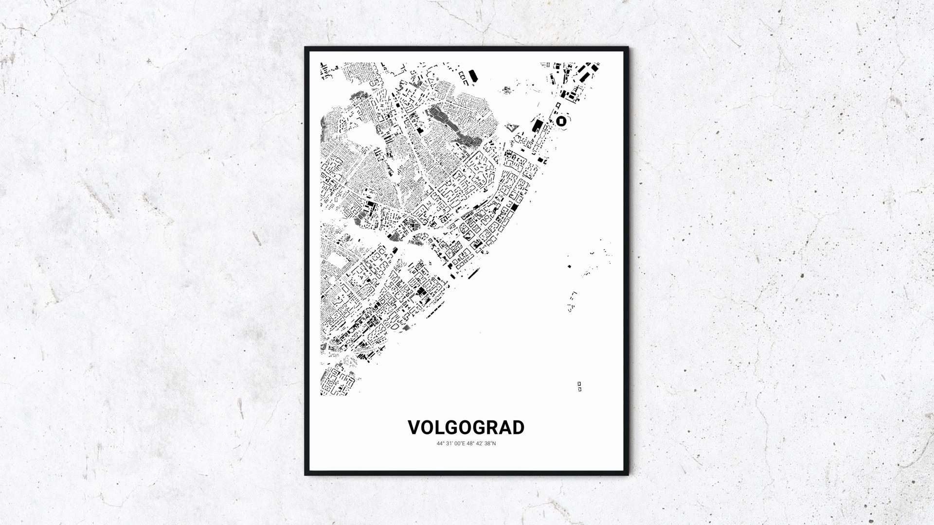 Cartida Schwarzplan von Volgograd