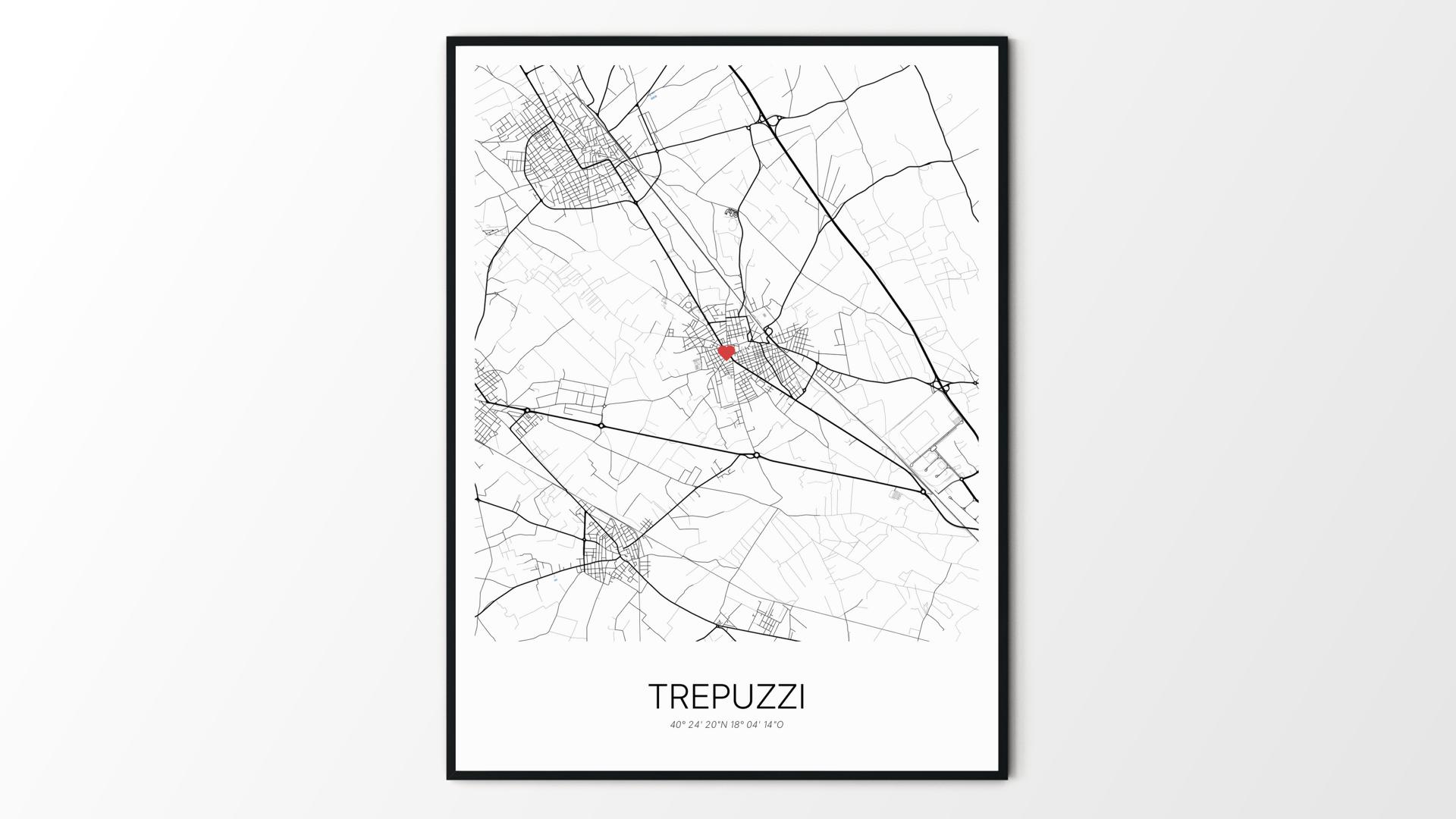Trepuzzi Map Cartida - Poster von Trepuzzi